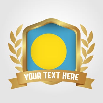 Golden Luxury Palau Badge Design vector