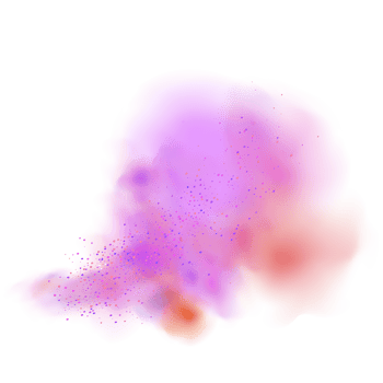 Background of an explosion of colorful smoke clouds.Multicolor fog with blue and yellow particles png
