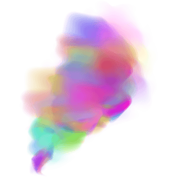 Background of an explosion of colorful smoke clouds.Multicolor fog with blue and yellow particles png