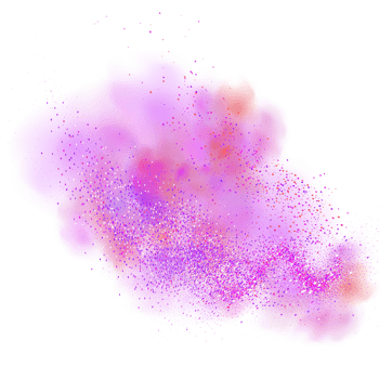 Background of an explosion of colorful smoke clouds.Multicolor fog with blue and yellow particles png