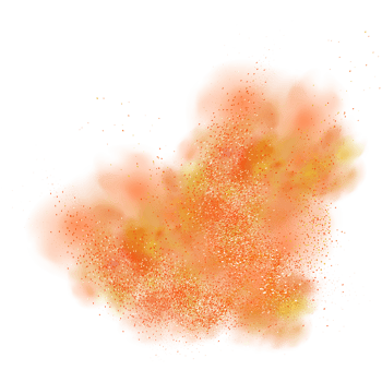 Background of an explosion of colorful smoke clouds.Multicolor fog with blue and yellow particles png