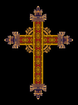 Ornament classic style christ cross Illustration vector