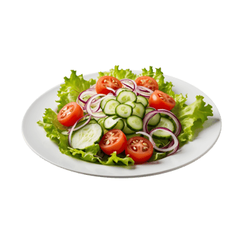 Onion Salad Mix with Tomato Cucumber Lettuce Isolated png