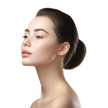 Healthy women cosmetic model portrait on transparent background png