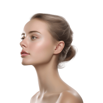 Beautiful Young Cosmetic Model on Transparent Background png