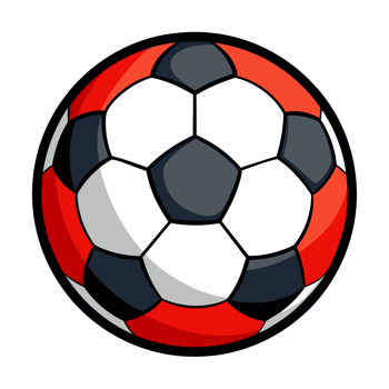 logo with a soccer ball in flight png