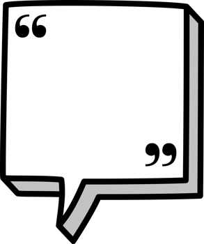 3d black and white color speech bubble balloon with quotation marks, icon sticker memo keyword planner text box banner png