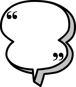 3d black and white color speech bubble balloon with quotation marks, icon sticker memo keyword planner text box banner png
