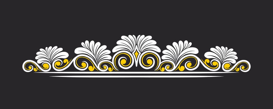 Vintage Baroque Victorian frame border victorian monogram floral engraved scroll ornament wedding vector