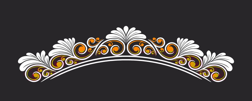Vintage Baroque Victorian frame border victorian monogram floral engraved scroll ornament wedding vector