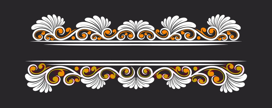 Vintage Baroque Victorian frame border victorian monogram floral engraved scroll ornament wedding vector