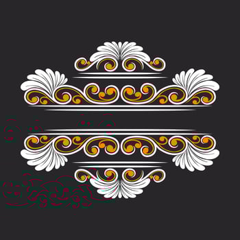 Vintage Baroque Victorian frame border victorian monogram floral engraved scroll ornament wedding vector