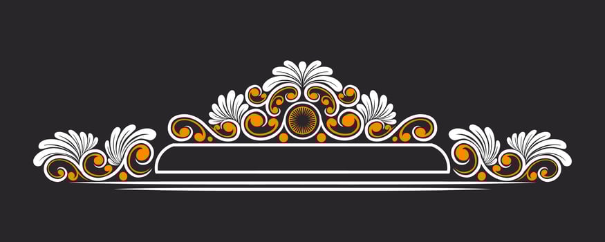 Vintage Baroque Victorian frame border victorian monogram floral engraved scroll ornament wedding vector