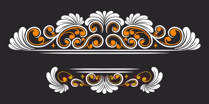 Vintage Baroque Victorian frame border victorian monogram floral engraved scroll ornament wedding vector