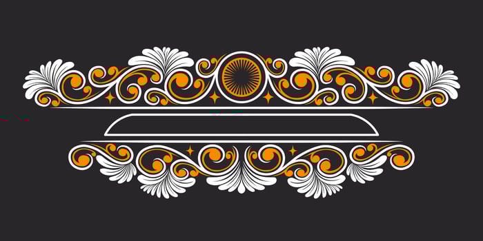 Vintage Baroque Victorian frame border victorian monogram floral engraved scroll ornament wedding vector