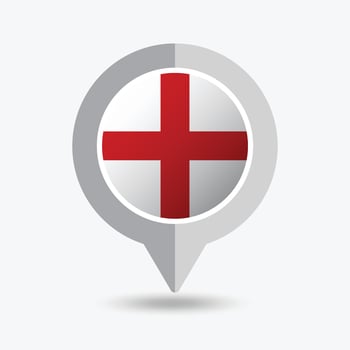 England Location Pin Icon Illustration vector