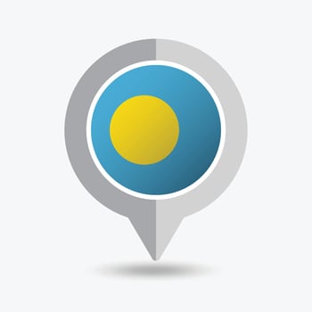Palau Location Pin Icon Illustration vector