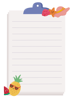 summer paper note png