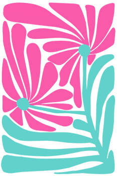Modern flower illustration. Groovy flower. png