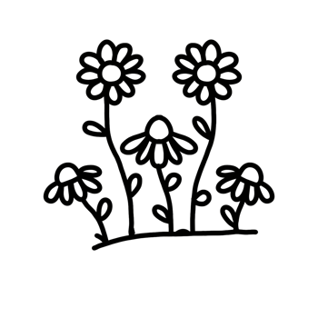 Simple flowers art png