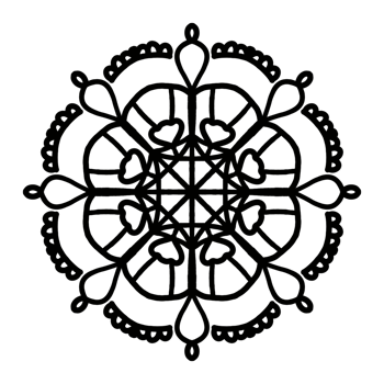 Simple decorative linear art png