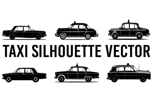Taxi silhouette image vector