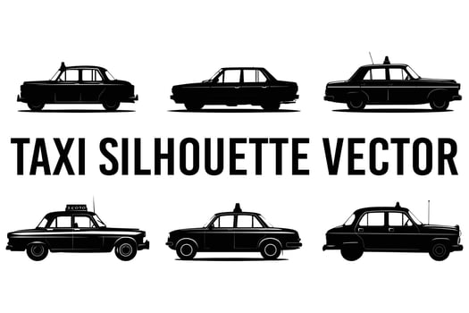 Taxi silhouette image vector
