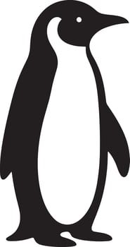 Penguin silhouette illustration vector