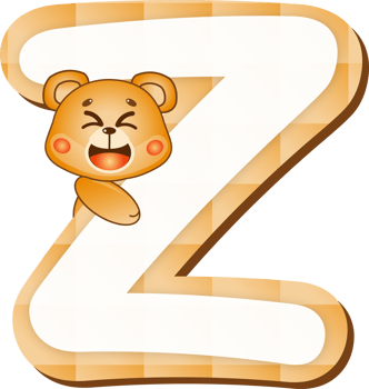 Cute Teddy Bear Alphabet Letter Z png