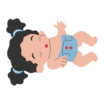 Newborn Baby Character vector