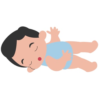 Newborn Baby Character vector