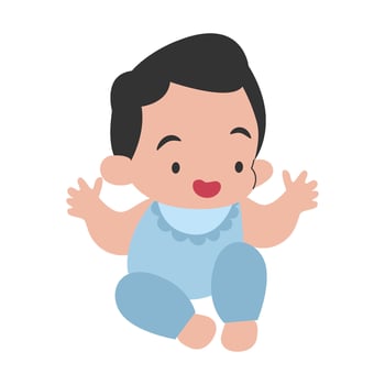 Newborn Baby Character vector
