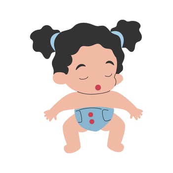 Newborn Baby Character vector