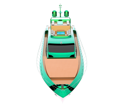 Fishing boat isolated on background. 3d rendering - illustration png