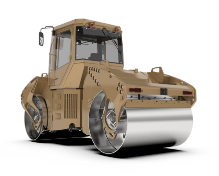 A large construction vehicle with a large wheel png