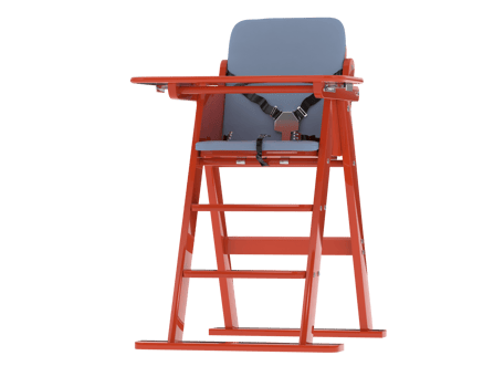 A high chair with a seat and backrest png
