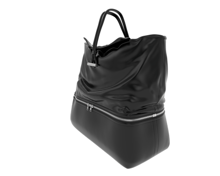 A black bag with a zipper on the side png