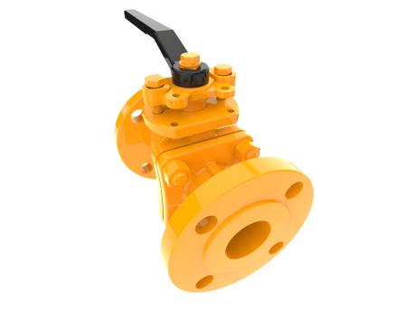 A valve with a yellow handle on a black background png