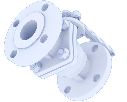 A white ball valve with a hole in the middle png