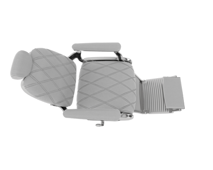 A white seat with a backrest and armrest png