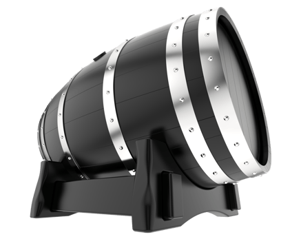 A black and white wine barrel on a stand png