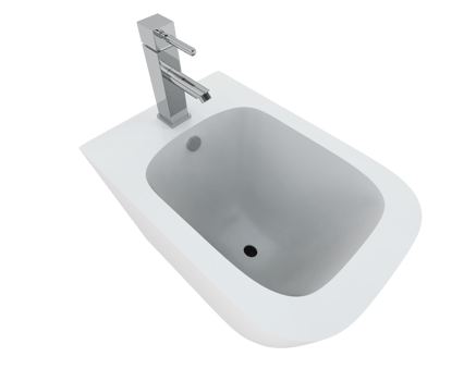 A sink with a white basin and a faucet png