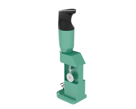 A green and black machine with a black handle png