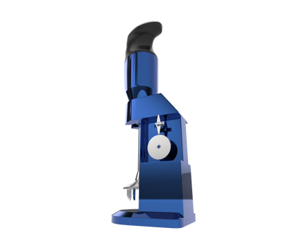 A blue and white machine with a handle png