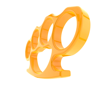 An orange fist with two fingers on it png