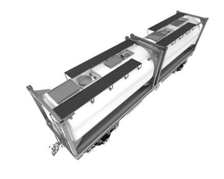 Train tanker isolated on background. 3d rendering - illustration png