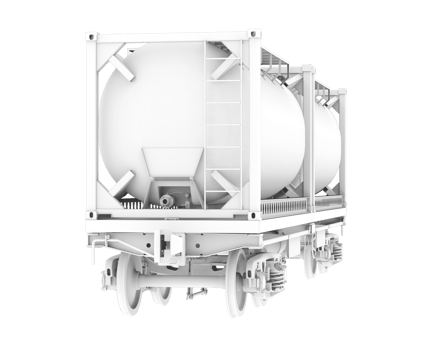 Train tanker isolated on background. 3d rendering - illustration png