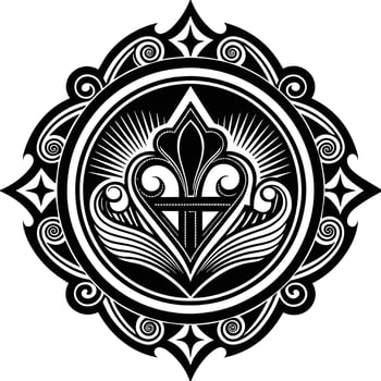 luxury vintage victorian crest emblem vector