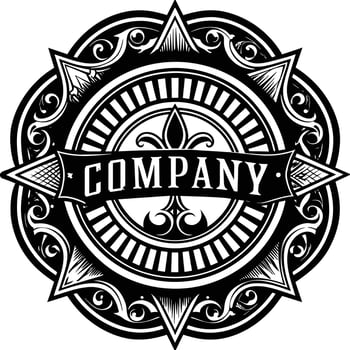 luxury vintage victorian crest emblem vector