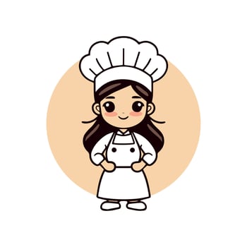 cute and funny chef mascot logo vector